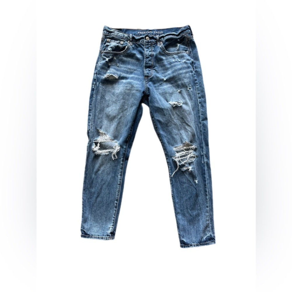 American Eagle High Rise Distressed 100% Cotton Jeans Women’s 8 Short